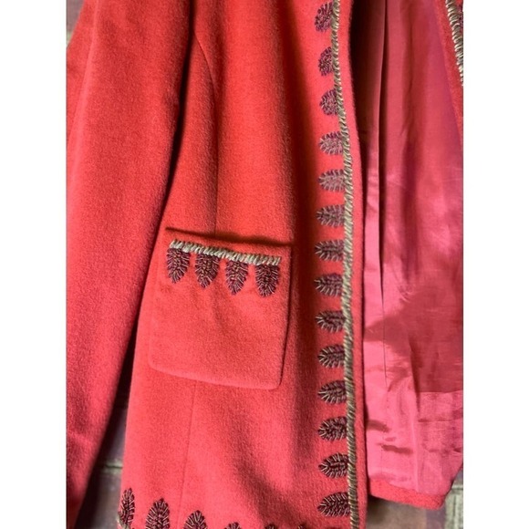 Carlisle Wool Cashmere Angora Embroidered Blazer Jacket - Picture 2 of 4